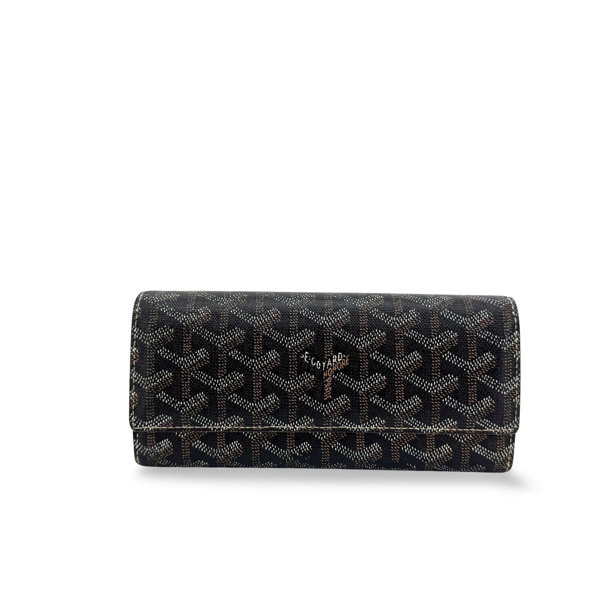 Goyard Richelieu Beschichtetes Canvas Schwarzes Canvas-Geldbörsenzubehör (Gebraucht)