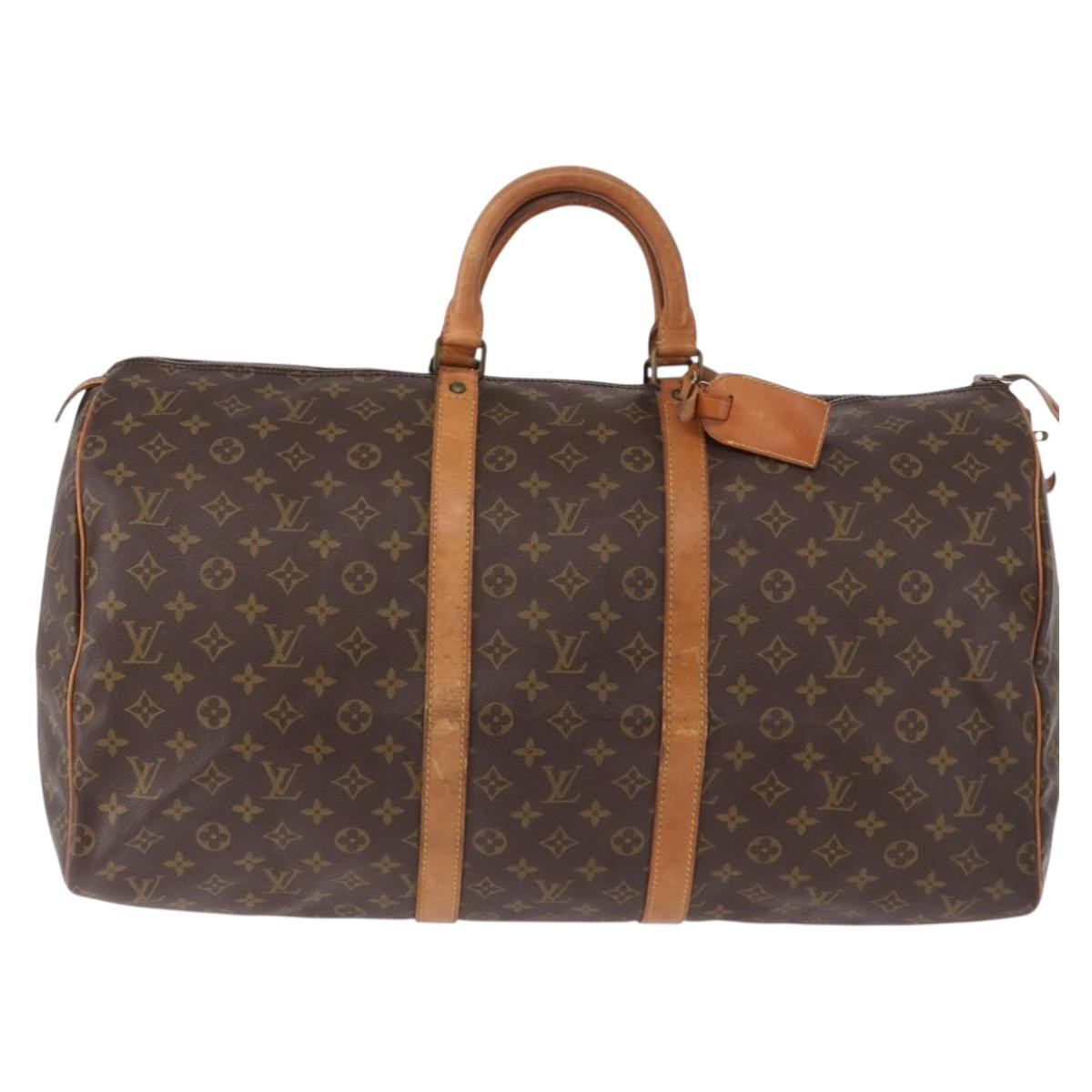 Louis Vuitton Keepall Monogram Canvas Brown Canvas Travel Bag Bag (Pre-Owned)
