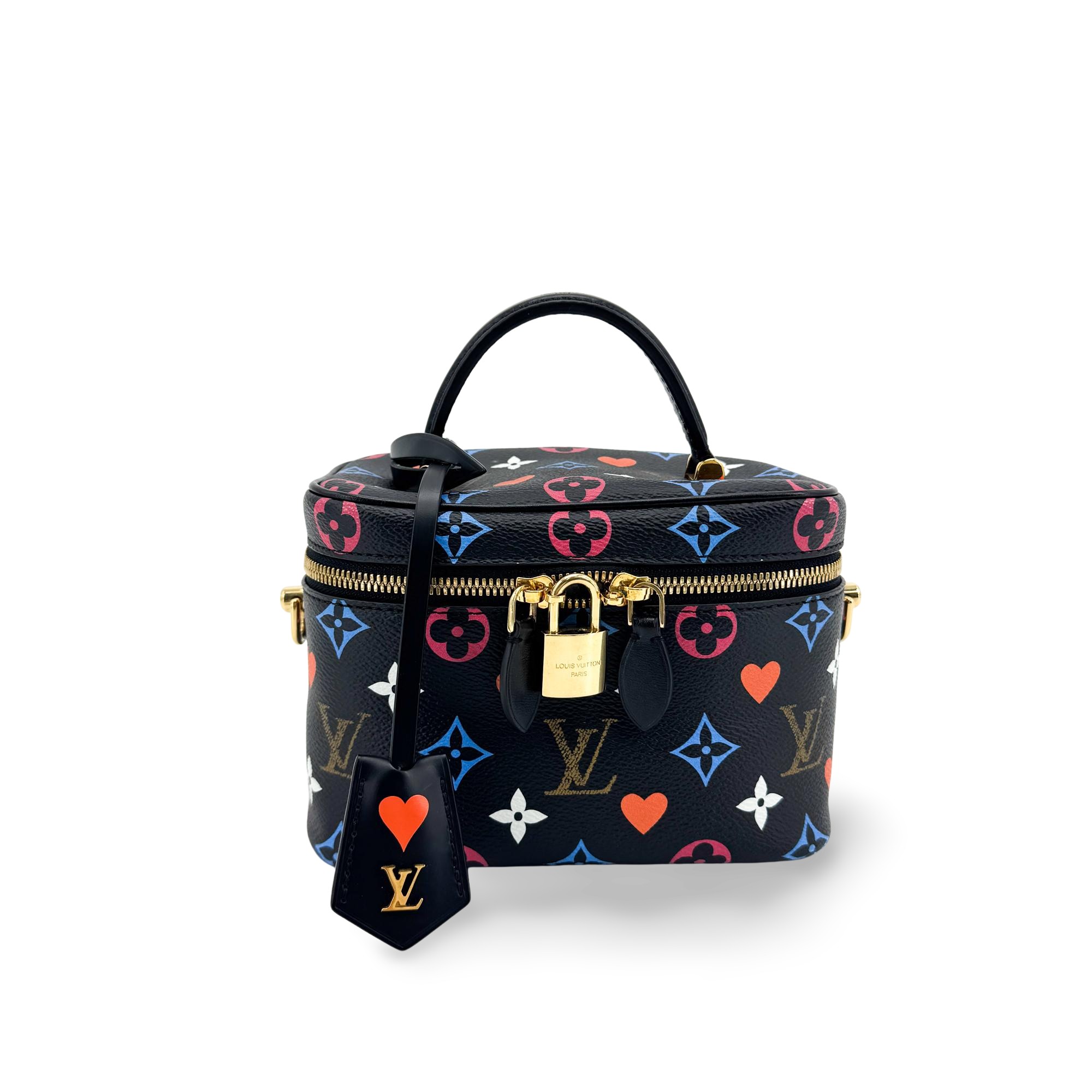 Louis Vuitton Vanity Limited Edition Game On Multicolor Monogram Black Canvas Handbag (Pre-Owned)