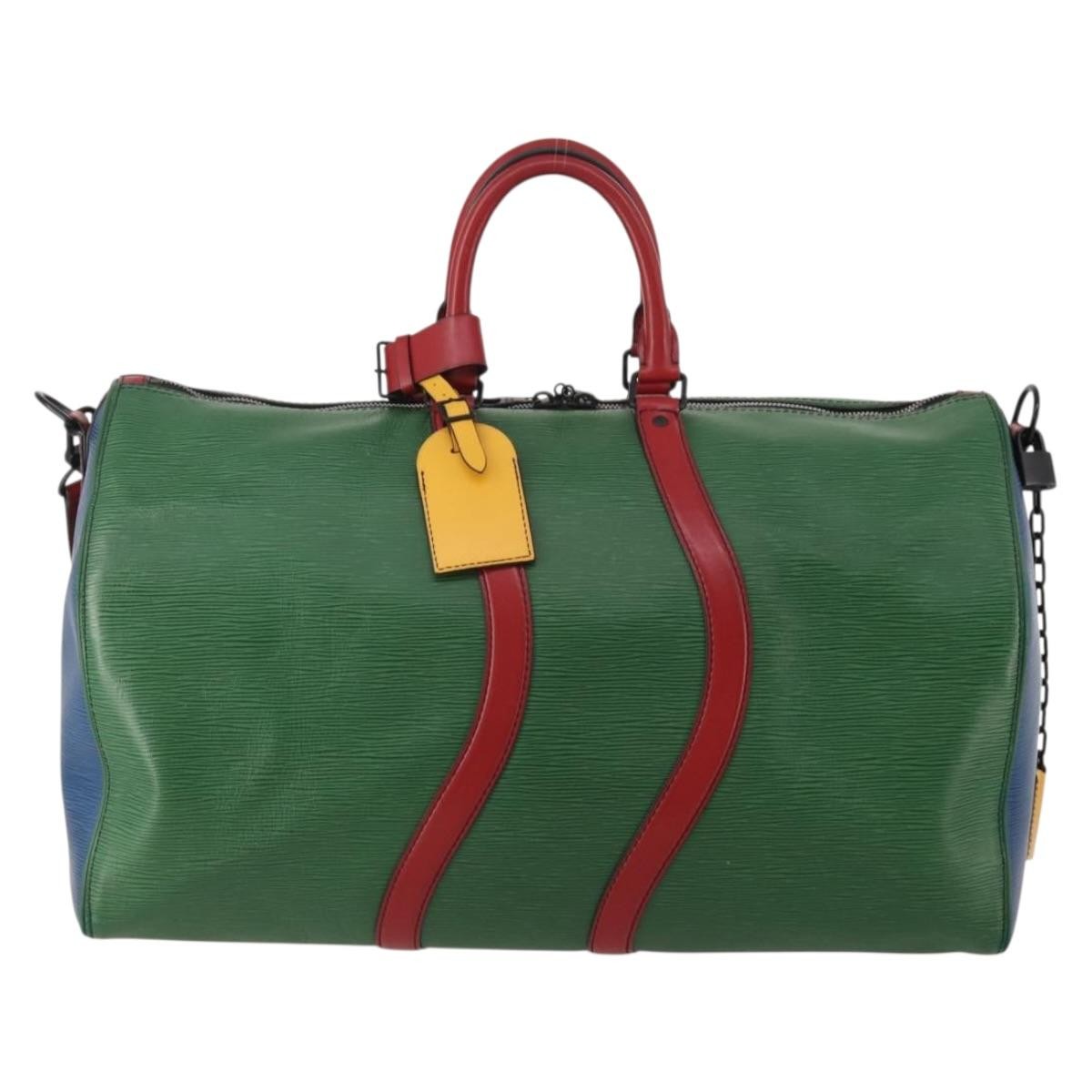 Louis Vuitton Wavy Keepall Bandouliere Monogram Canvas Multicolour Leather Travel Bag Bag (Pre-Owned)