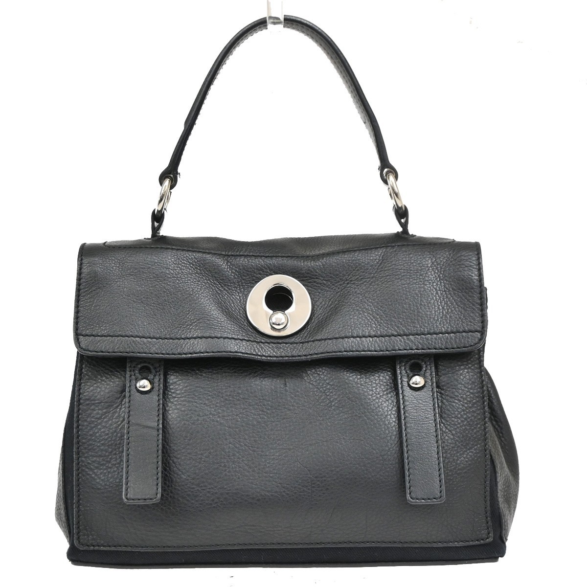Saint Laurent Muse Two Leather Black Leather Handbag (Pre-Owned)