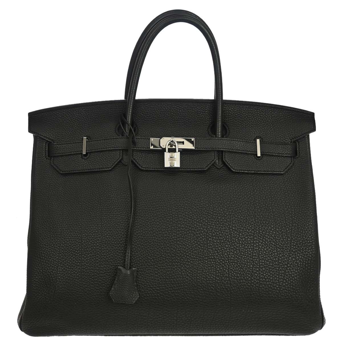 Hermes Birkin Black Togo With Palladium Hardware Black Calfskin Handbag (Pre-Owned)