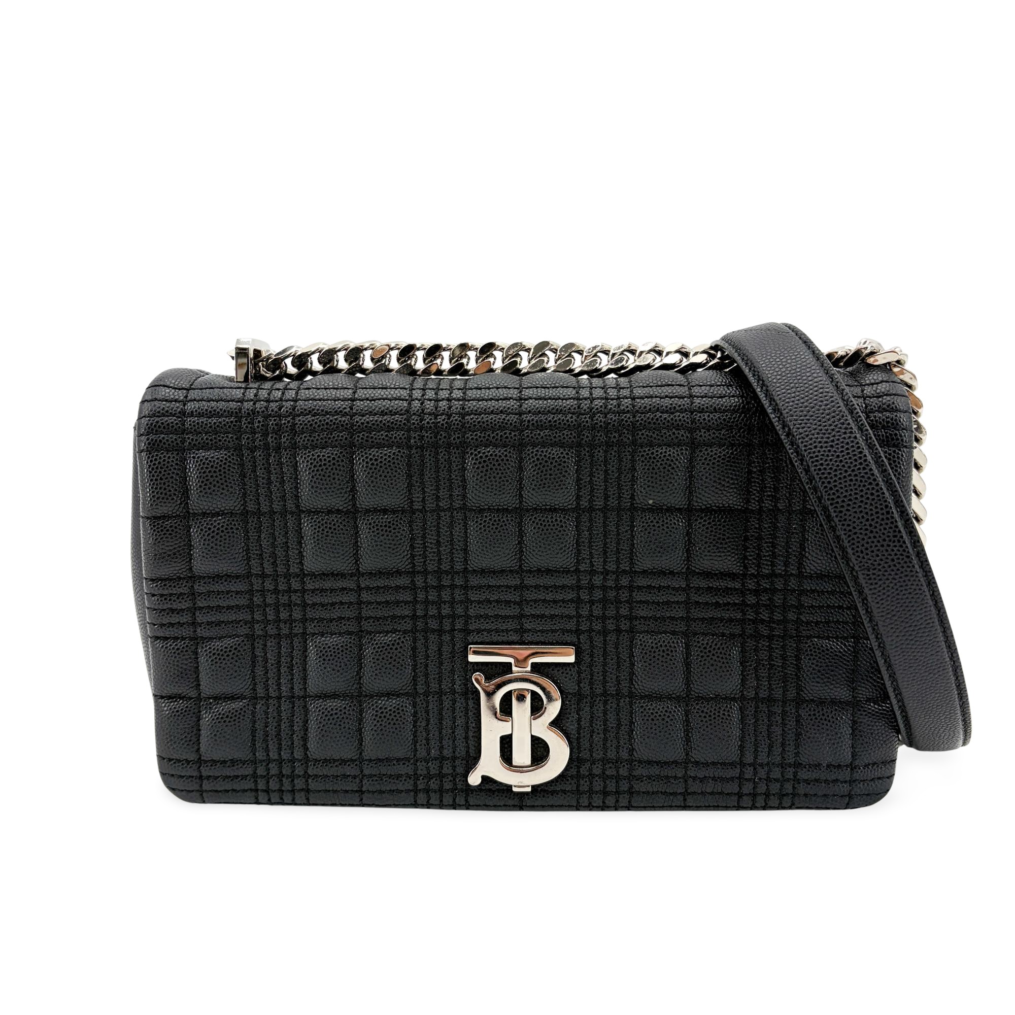 Burberry Lola Wallet On Chain Quilted Leather Black Calfskin Crossbody Bag Bag (Pre-Owned)