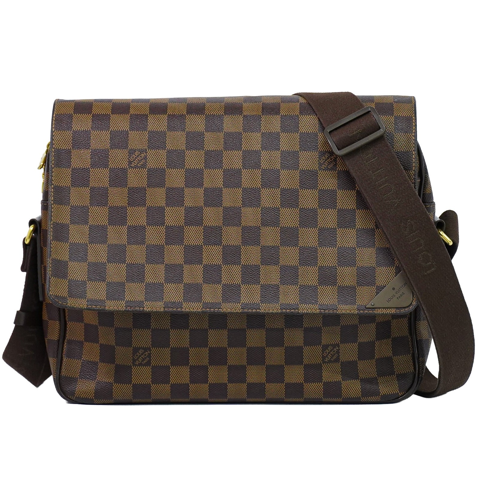 Louis Vuitton Shelton Messenger Damier Brown Canvas Handbag (Pre-Owned)