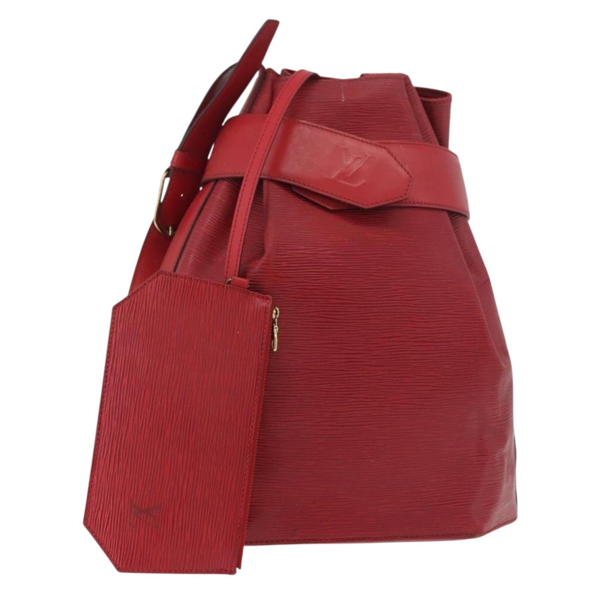 Louis Vuitton Vintage Sac D'epaule Epi Leather Red Leather Handbag (Pre-Owned)