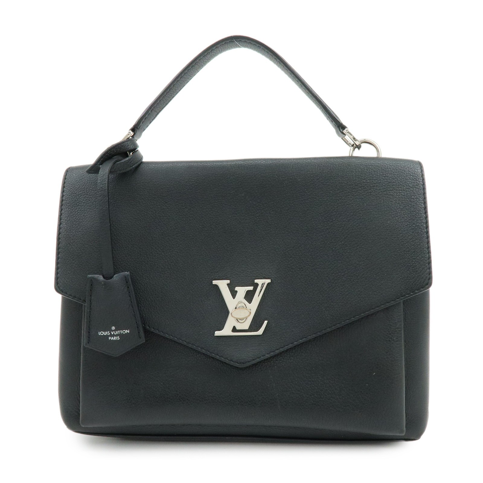Louis Vuitton Lockme Ever Leather Black Leather Handbag (Pre-Owned)