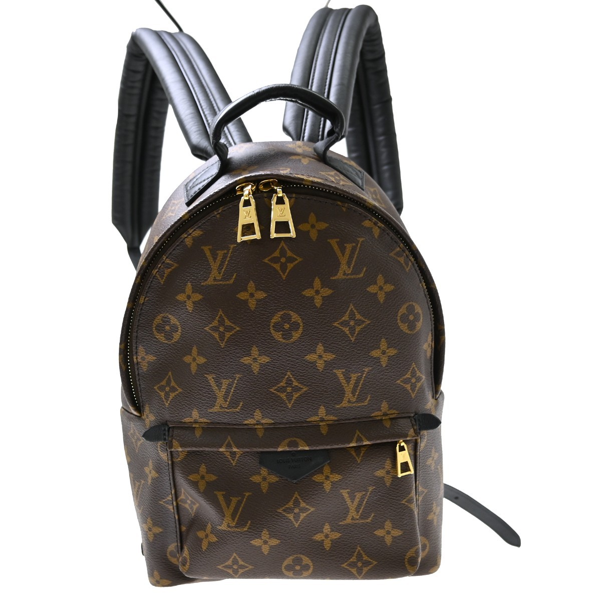 Louis Vuitton Palm Springs Lv Match Monogram Jacquard Velvet Brown Canvas Backpack Bag (Pre-Owned)