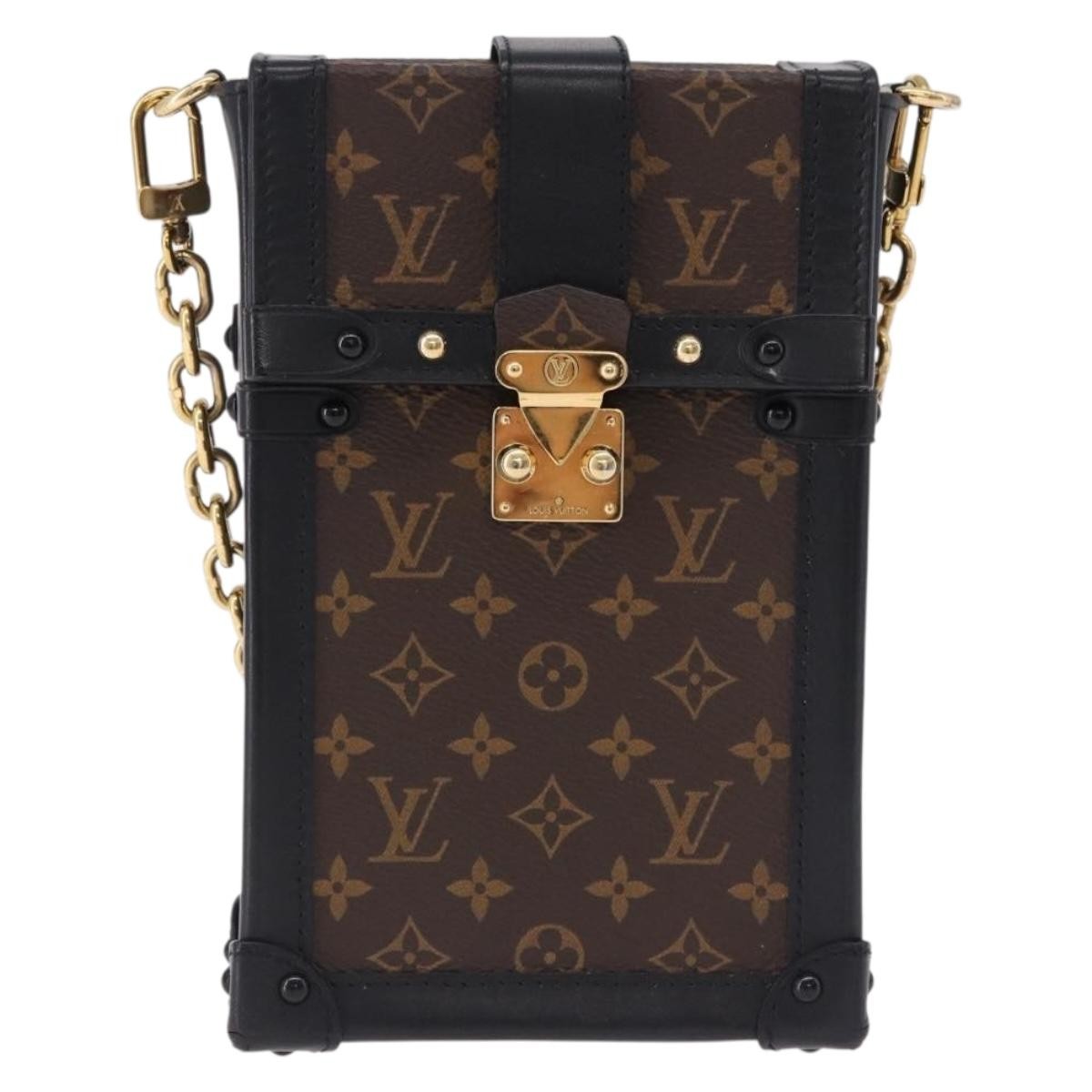Louis Vuitton Vertical Trunk Pochette Monogram Canvas Brown Canvas Clutche & Pouche Bag (Pre-Owned)