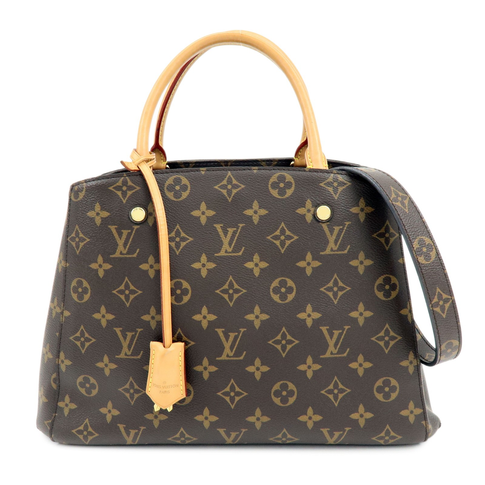 Louis Vuitton Montaigne Monogram Canvas Brown Canvas Handbag (Pre-Owned)