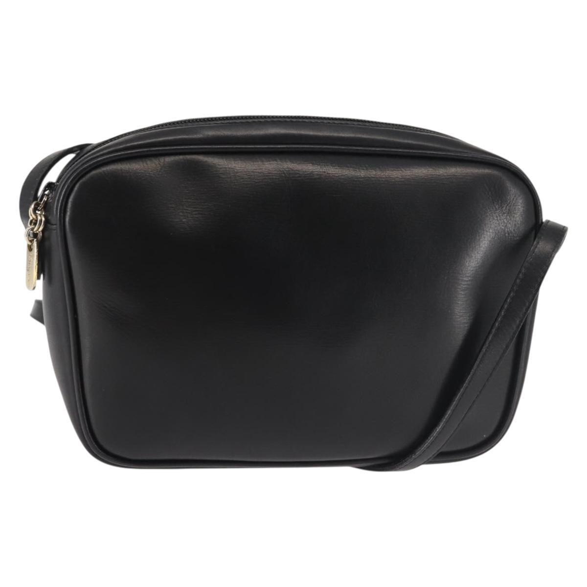 Salvatore Ferragamo Vala Leather Black Leather Shoulder Bag Bag (Pre-Owned)