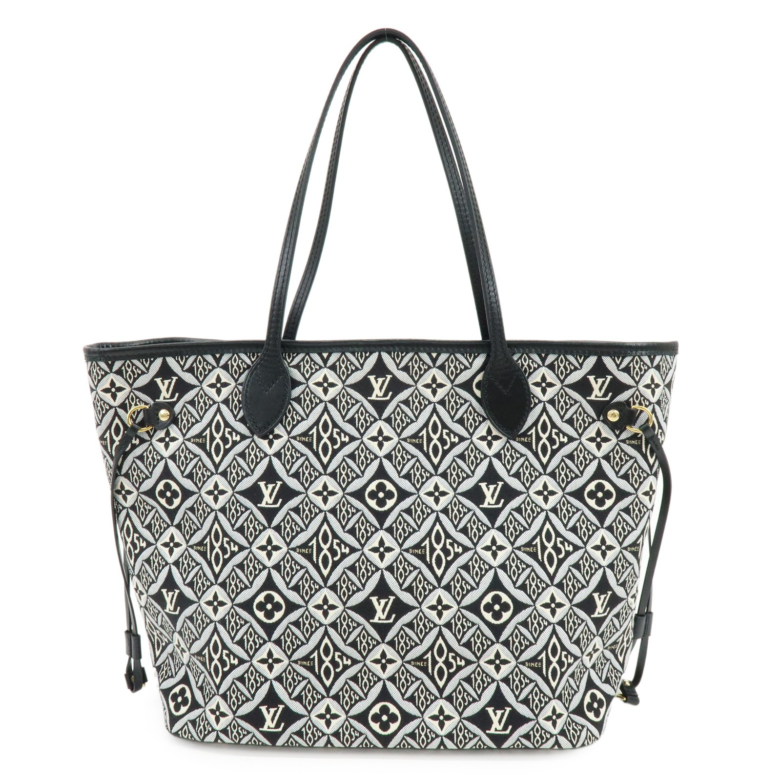 Louis Vuitton Neverfull Nm Limited Edition Since 1854 Monogram Jacquard Black Canvas Tote Bag Bag (Pre-Owned)
