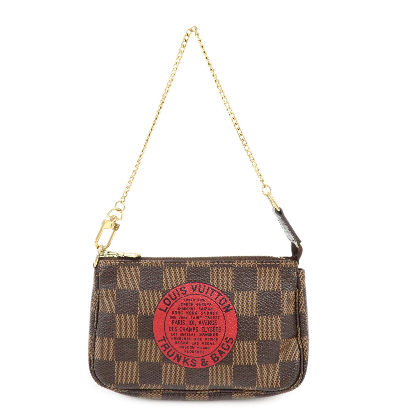 Louis Vuitton Pochette Accessoires Limited Edition Damier Brown Canvas Clutche & Pouche Bag (Pre-Owned)