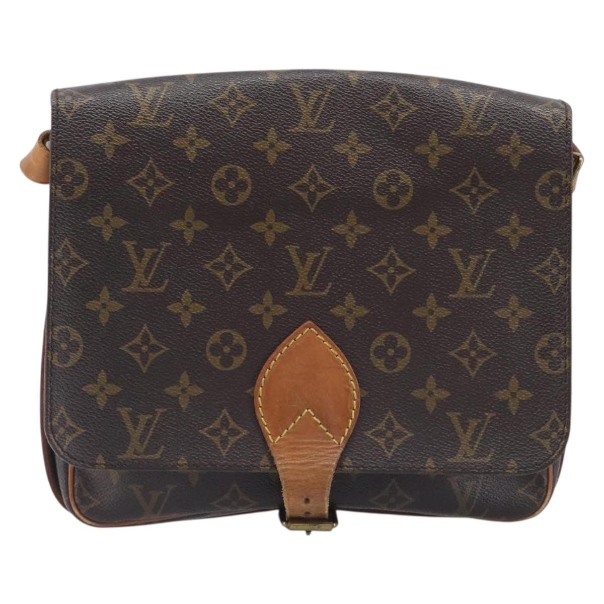 Louis Vuitton Cartouchiere Monogram Canvas Brown Canvas Handbag (Pre-Owned)