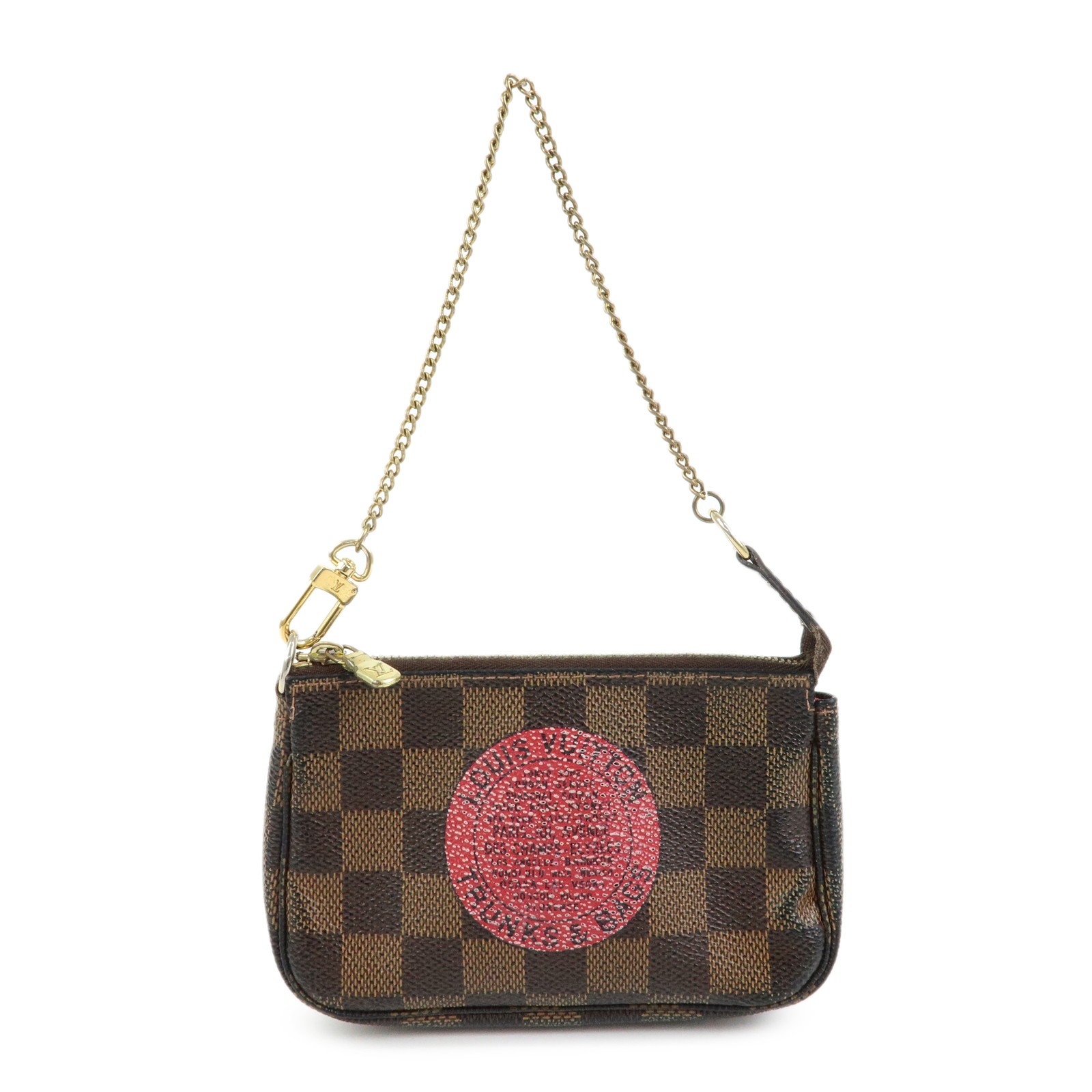 Louis Vuitton Pochette Accessoires Limited Edition Damier Brown Canvas Clutche & Pouche Bag (Pre-Owned)