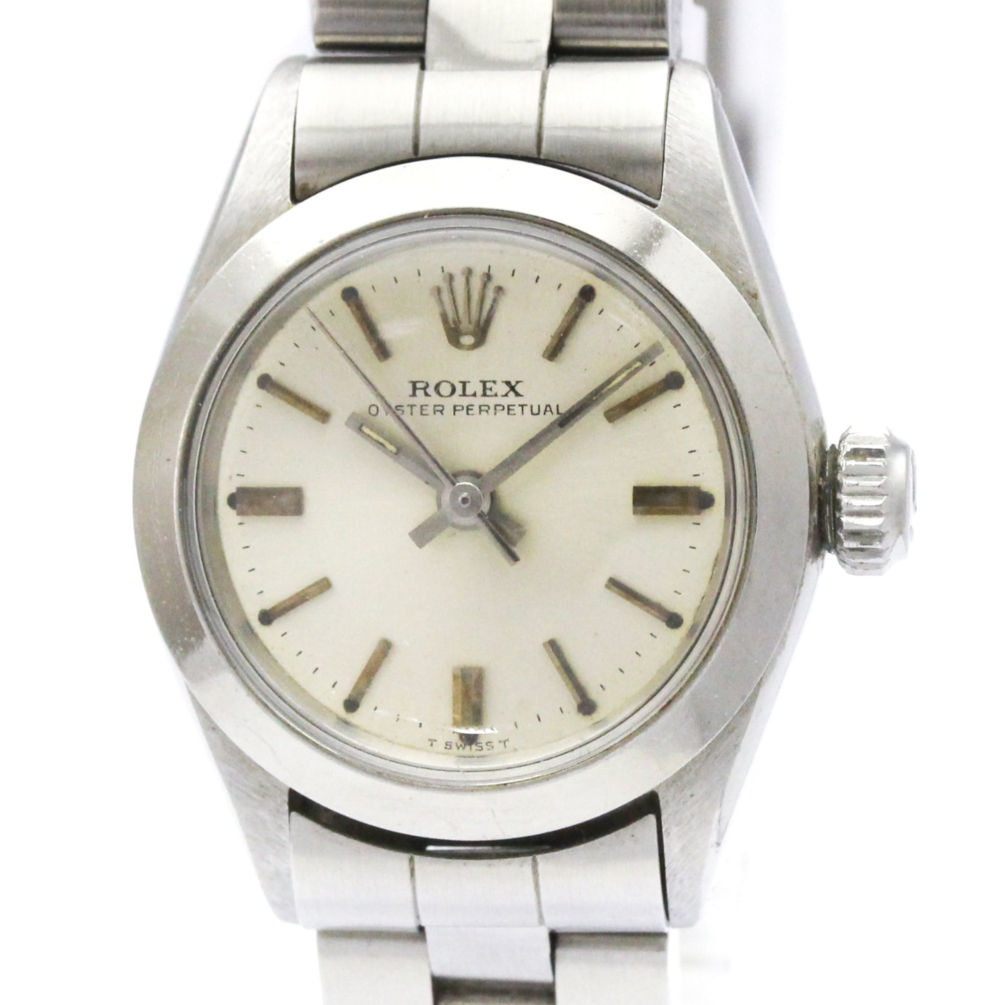 Rolex Oyster Perpetual Green Automatic Stainless Steel Watch (Pre-Owned)