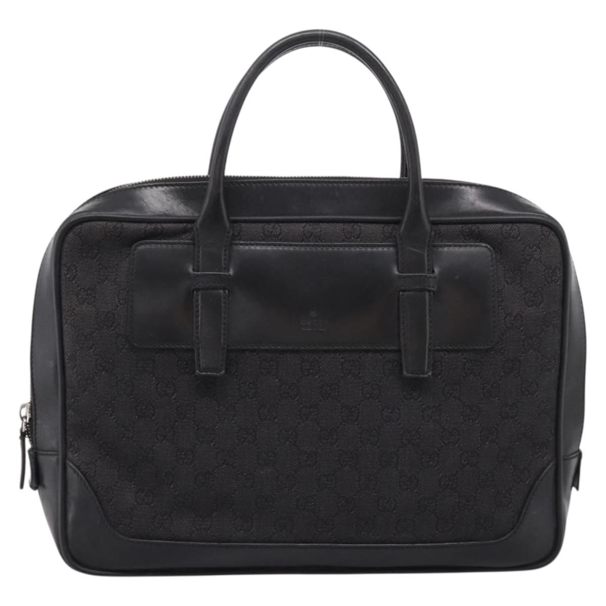 Gucci Gg Supreme Gg Canvas Black Canvas Handbag (Pre-Owned)