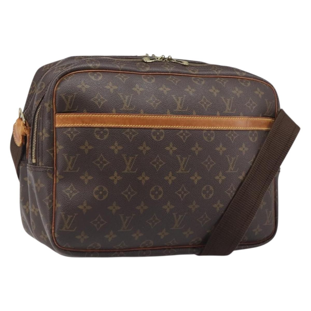 Louis Vuitton Reporter Monogram Canvas Brown Canvas Shoulder Bag Bag (Pre-Owned)