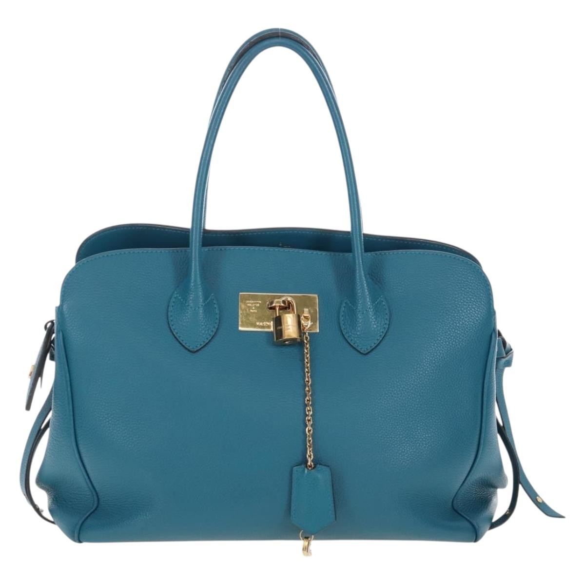 Louis Vuitton Milla Veau Nuage Calfskin Blue Leather Handbag (Pre-Owned)
