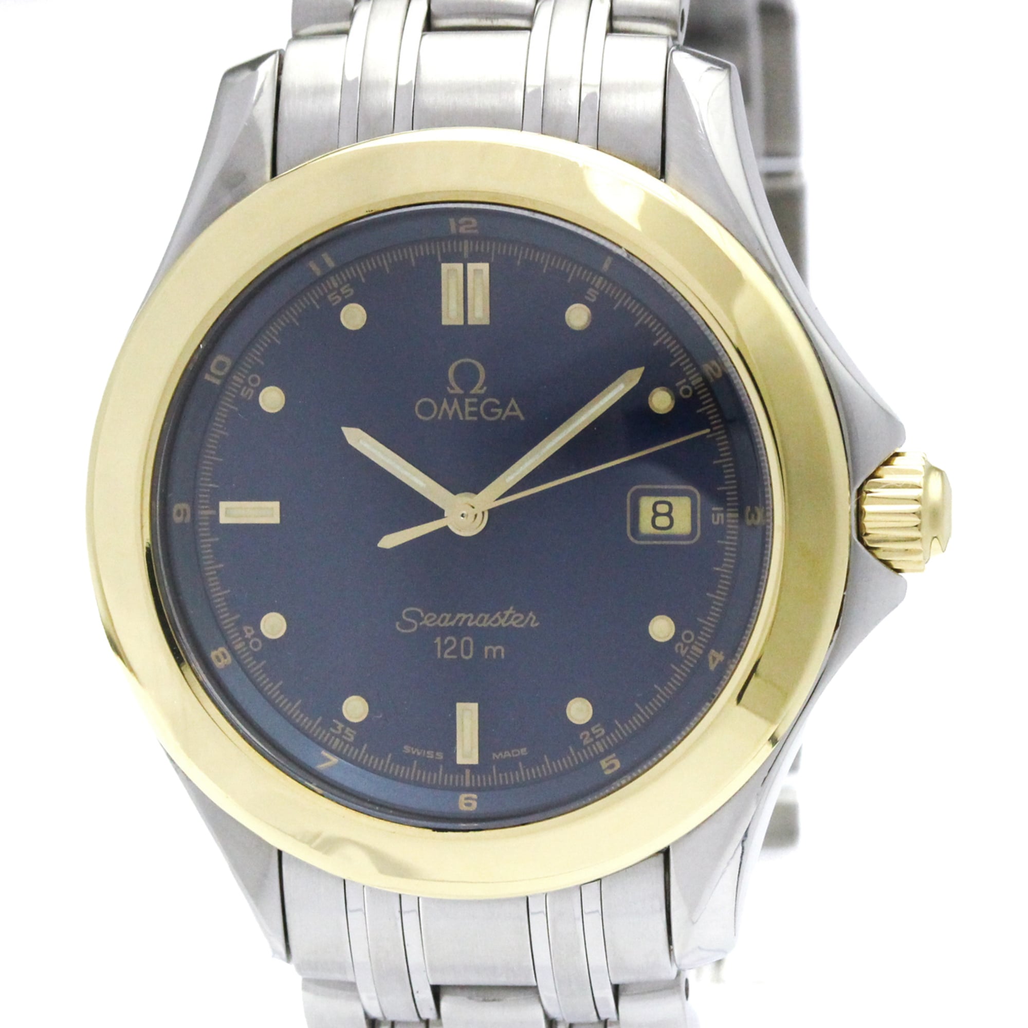 Omega Seamaster 120M Quartz Stainless Steel And 18K Yellow Gold Watch (Pre-Owned)