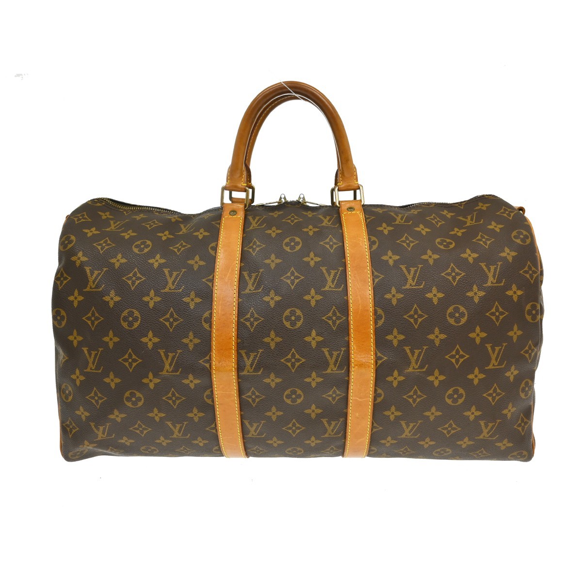 Louis Vuitton Keepall Bandouliere Monogram Canvas Brown Canvas Travel Bag Bag (Pre-Owned)