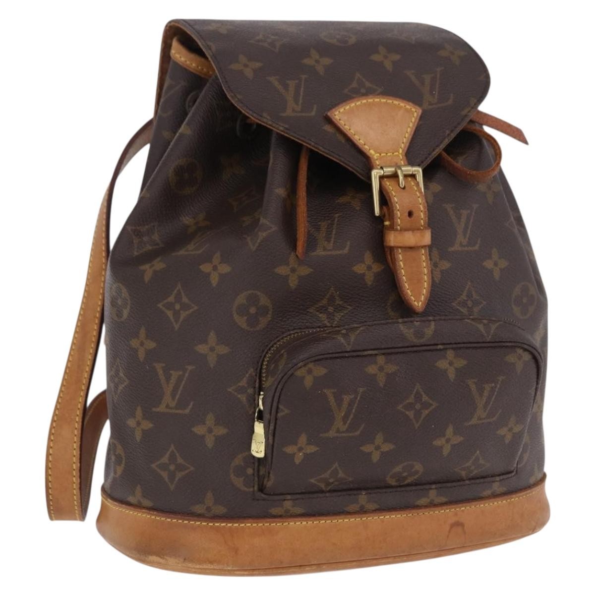 Louis Vuitton Vintage Montsouris Monogram Canvas Brown Canvas Backpack Bag (Pre-Owned)