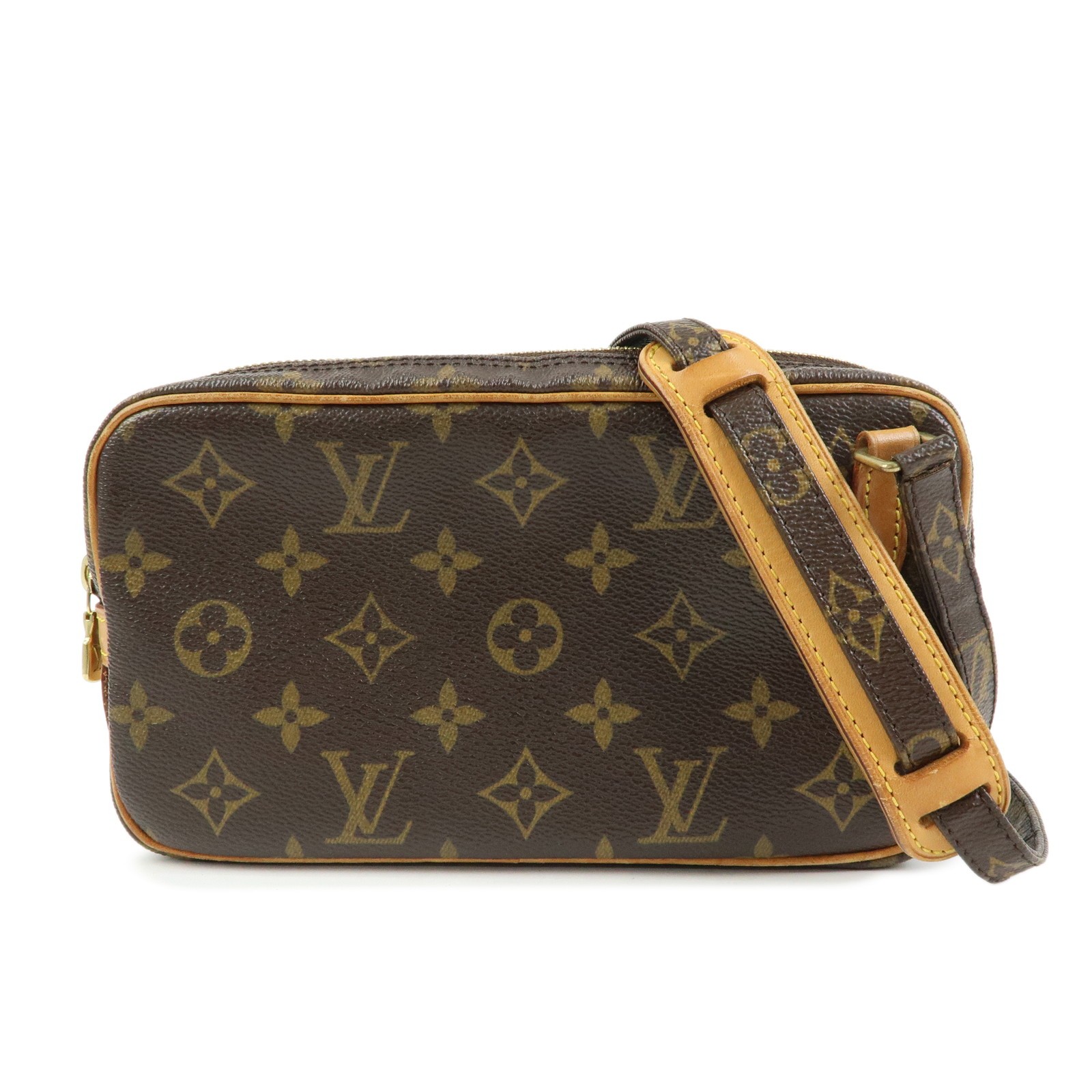 Louis Vuitton Pochette Marly Bandouliere Monogram Canvas Brown Canvas Handbag (Pre-Owned)