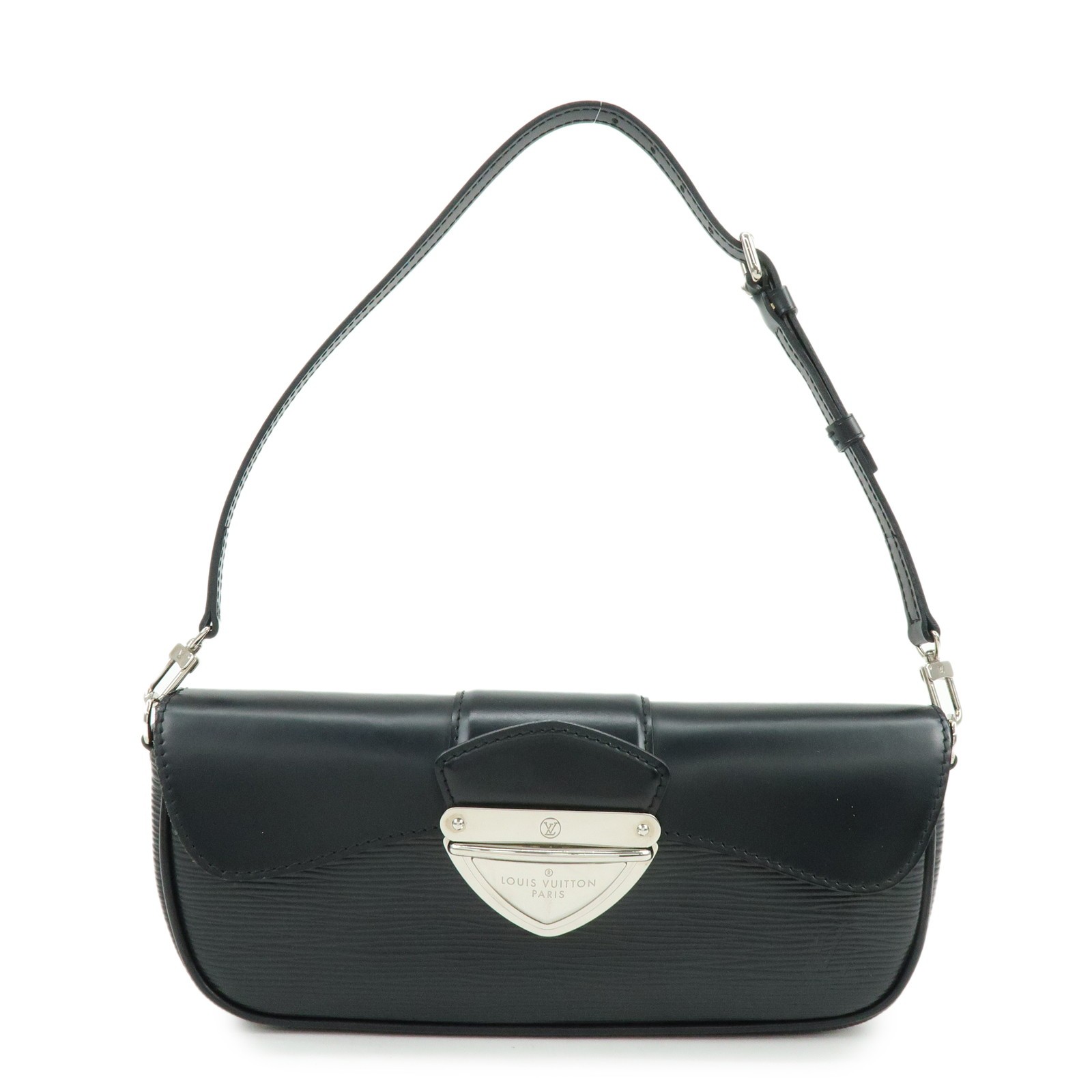 Louis Vuitton Montaigne Clutch Epi Leather Black Leather Clutche & Pouche Bag (Pre-Owned)