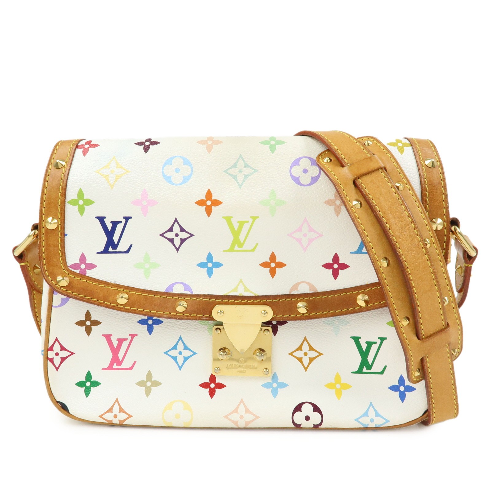 Louis Vuitton Sologne Monogram Multicolor White Canvas Handbag (Pre-Owned)
