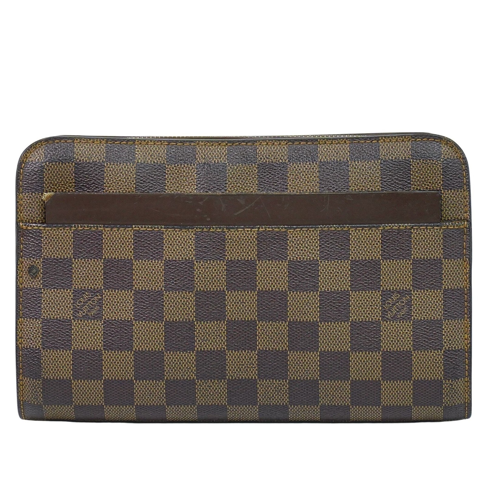 Louis Vuitton Pochette Saint Louis Damier Brown Canvas Clutche & Pouche Bag (Pre-Owned)