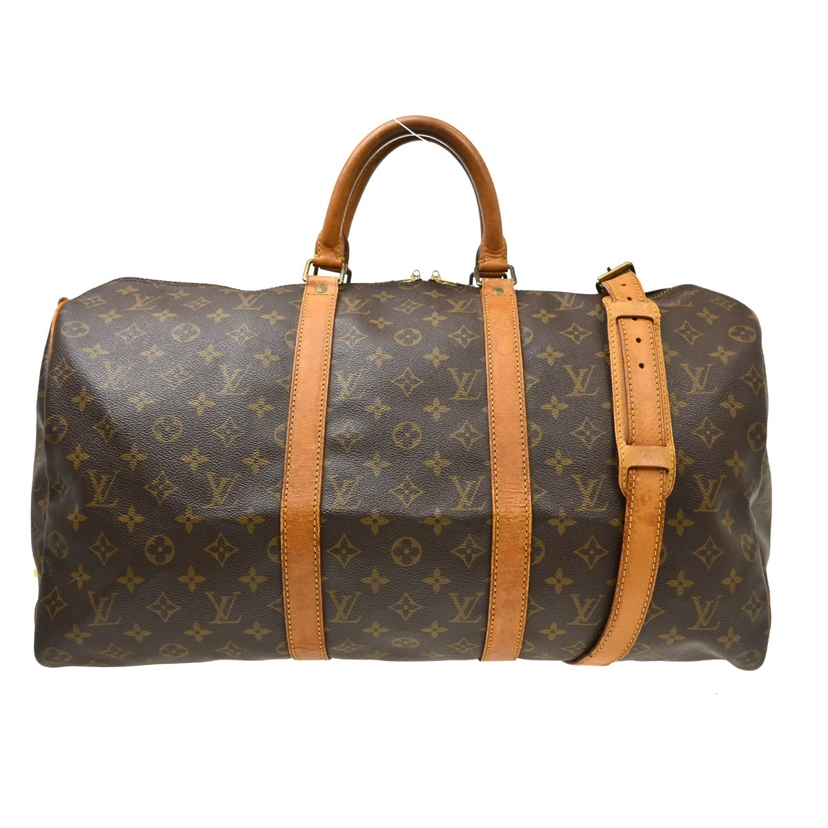 Louis Vuitton Keepall Bandouliere Monogram Canvas Brown Canvas Travel Bag Bag (Pre-Owned)