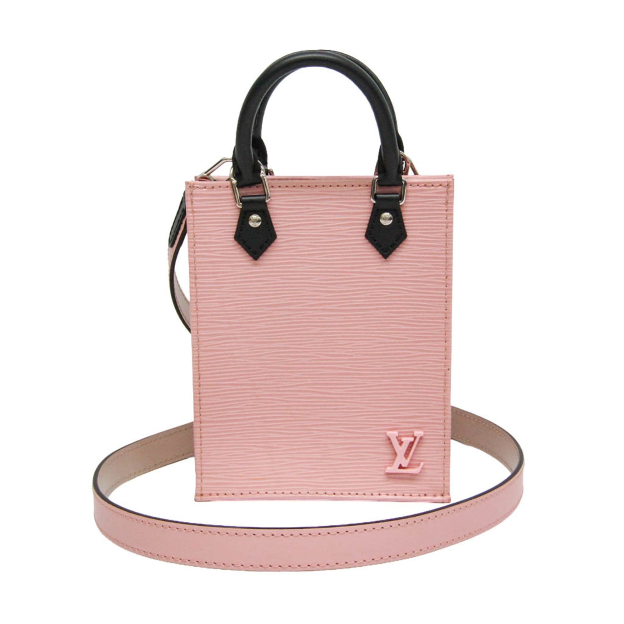 Louis Vuitton Petit Sac Plat Epi Leather Pink Leather Handbag (Pre-Owned)