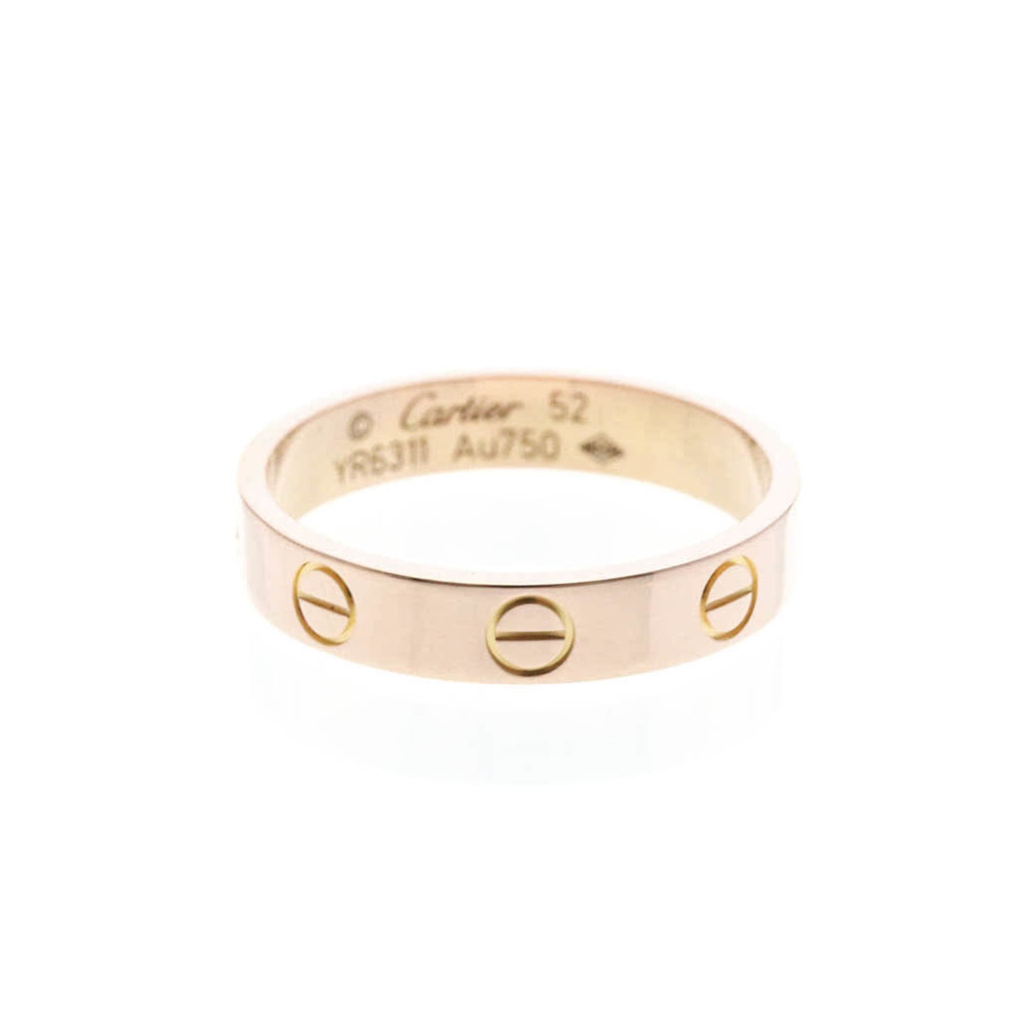 Cartier Love Wedding Band 18K Rose Gold Gold Pink_Gold Ring Jewelry (Pre-Owned)