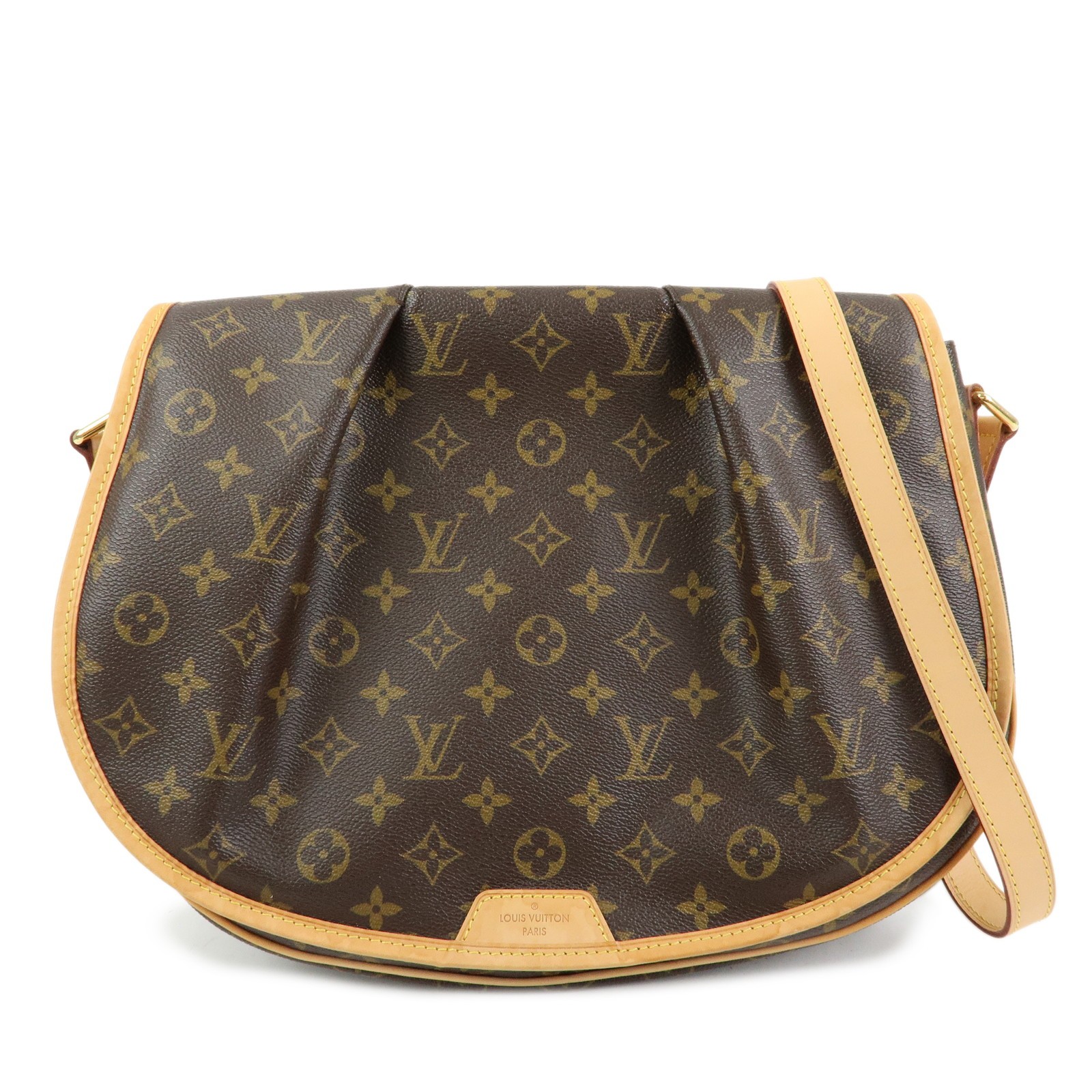 Louis Vuitton Menilmontant Monogram Canvas Brown Canvas Handbag (Pre-Owned)