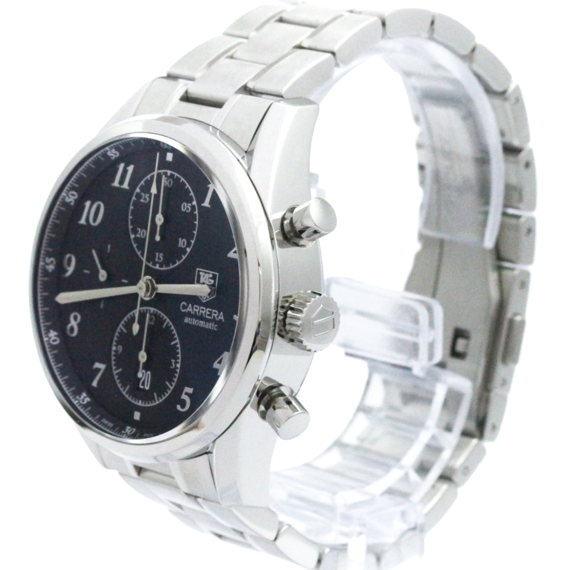 Tag Heuer Carrera Calibre 16 Heritage Chronograph Automatic Watch Stainless Steel 41 None Watch (Pre-Owned)