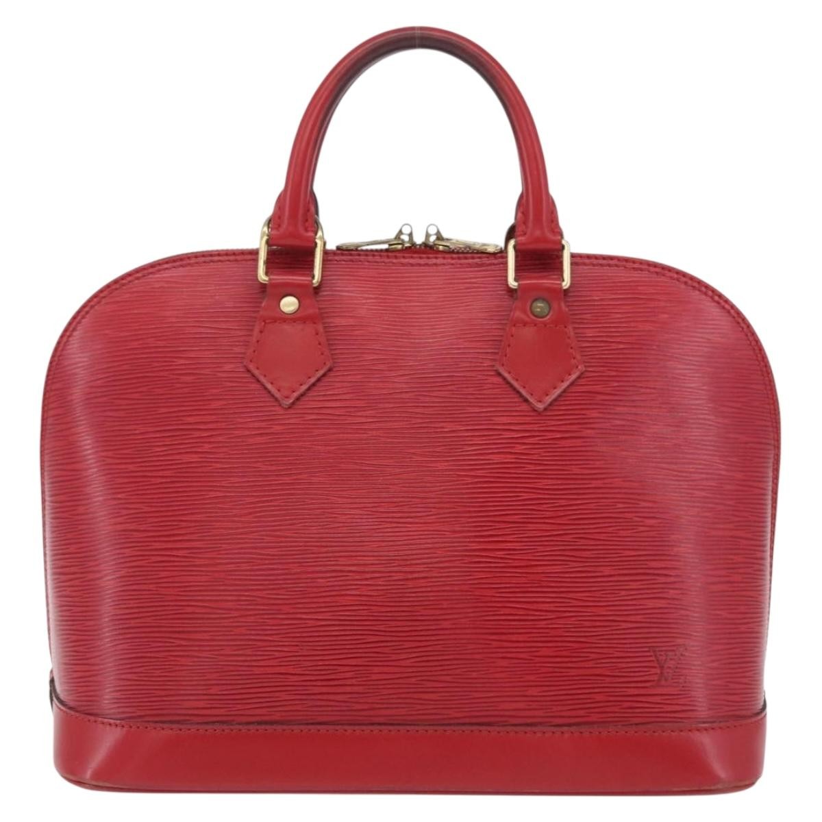 Louis Vuitton Alma Epi Leather Red Leather Handbag (Pre-Owned)