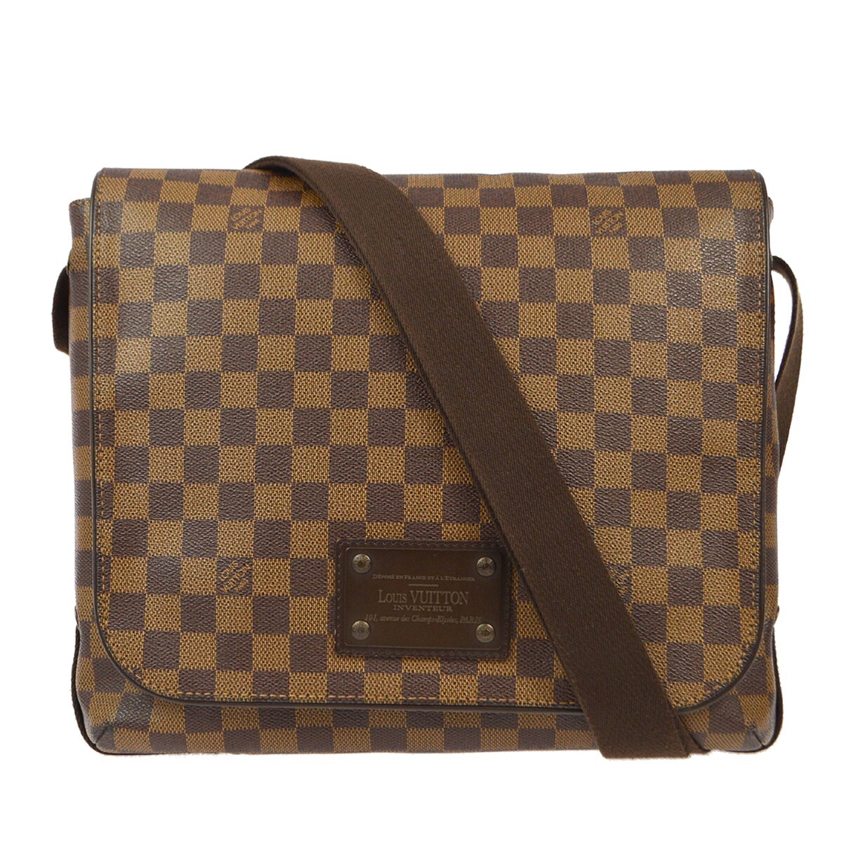 Louis Vuitton Brooklyn Damier Brown Canvas Shoulder Bag Bag (Pre-Owned)