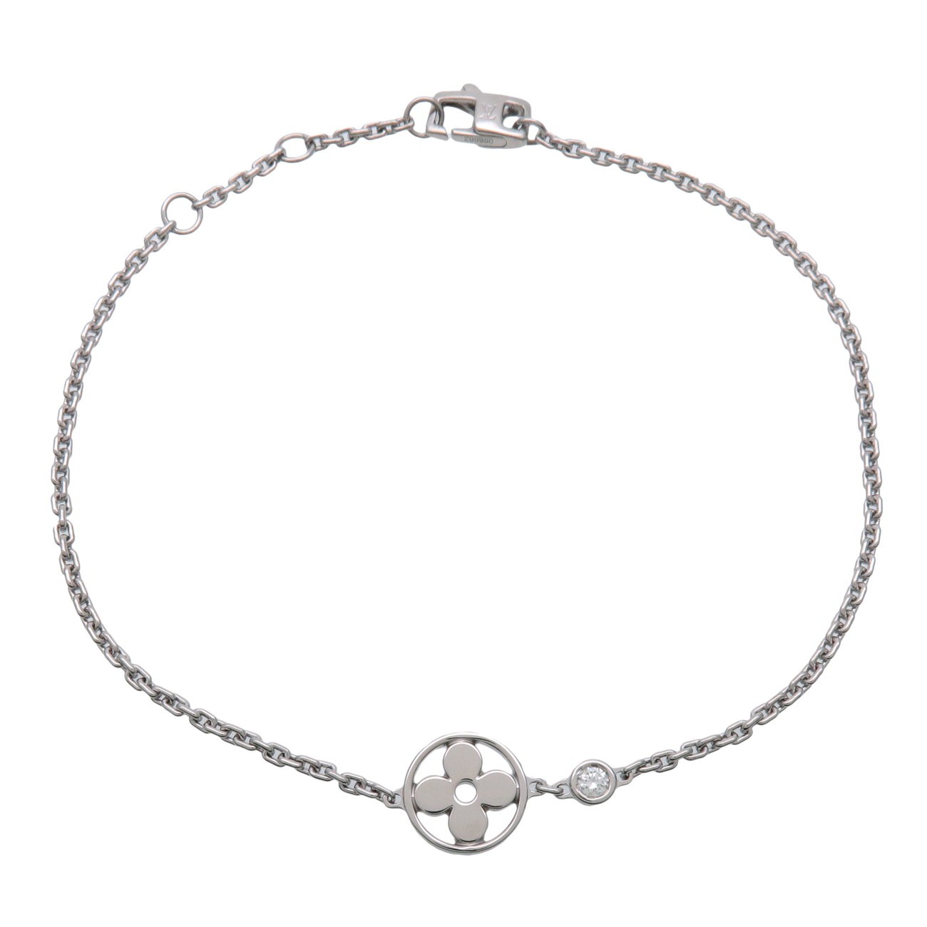 Louis Vuitton Idylle Blossom Monogram Flower 18K White Gold With Diamond Silver White_Gold Bracelet Jewelry (Pre-Owned)