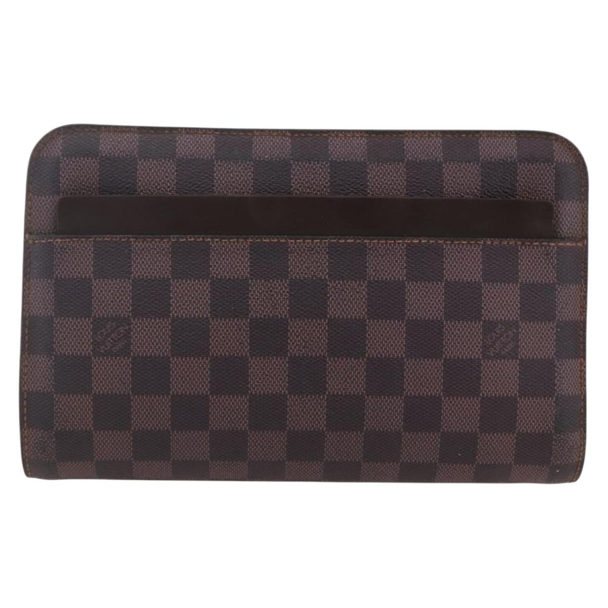Louis Vuitton Pochette Saint Louis Damier Brown Canvas Clutche & Pouche Bag (Pre-Owned)