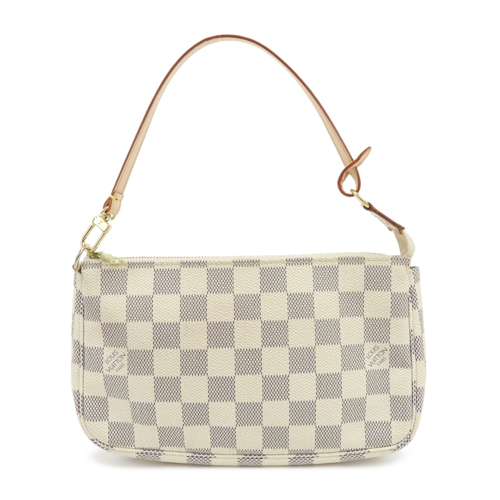 Louis Vuitton Pochette Accessoires Damier White Canvas Clutche & Pouche Bag (Pre-Owned)