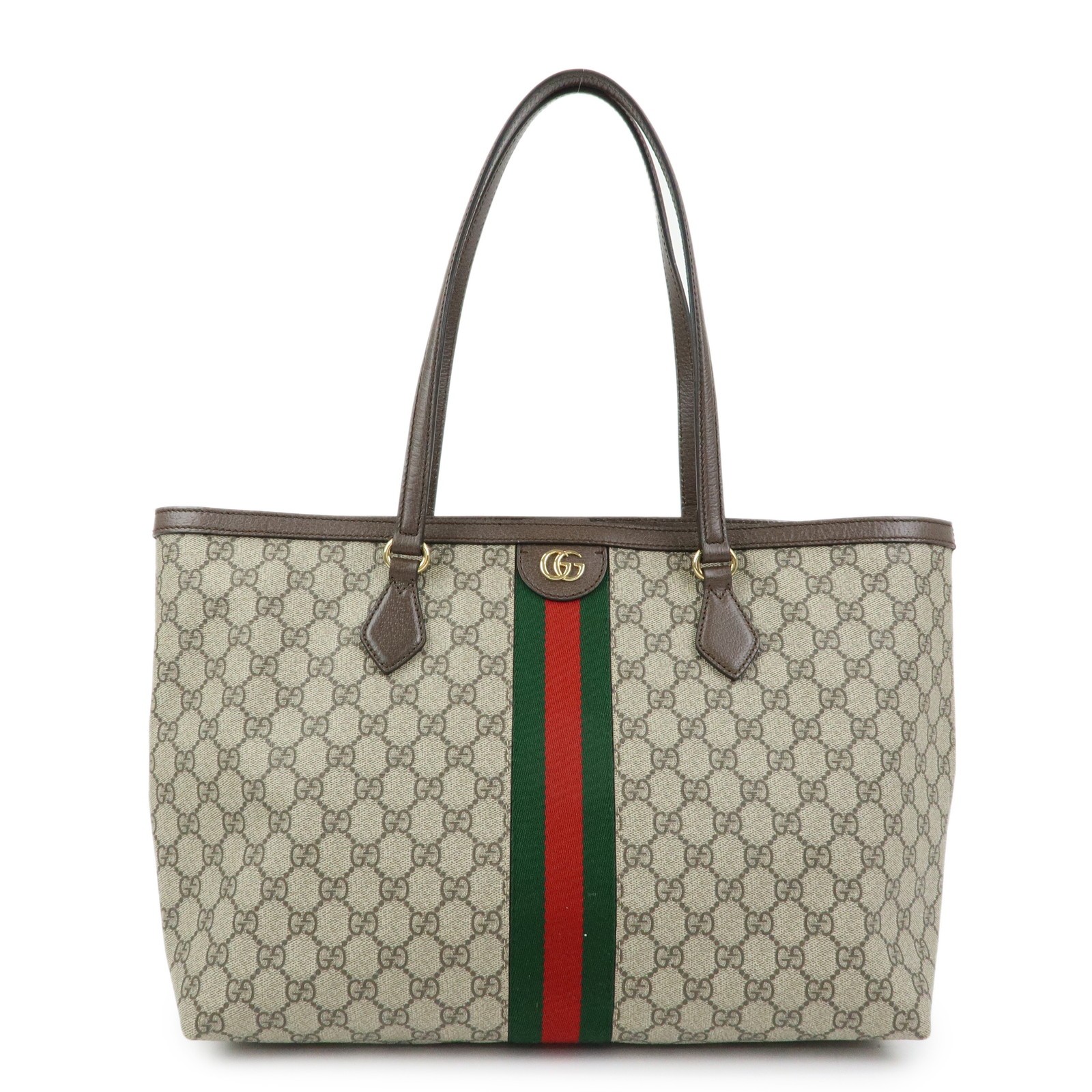 Gucci Ophidia Shopping Gg Coated Canvas Beige Canvas Tote Bag Bag (Pre-Owned)