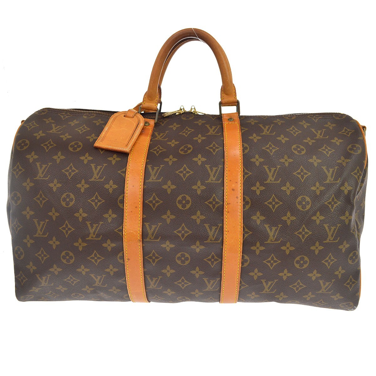 Louis Vuitton Keepall Bandouliere Monogram Canvas Brown Canvas Travel Bag Bag (Pre-Owned)