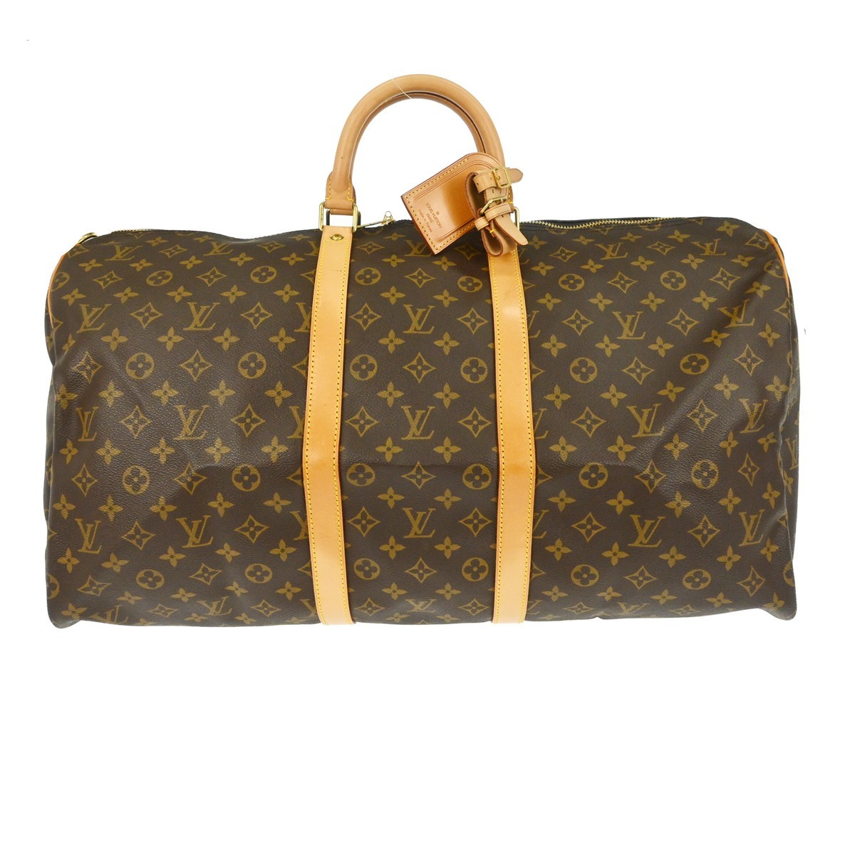 Louis Vuitton Keepall Bandouliere Monogram Canvas Brown Canvas Travel Bag Bag (Pre-Owned)