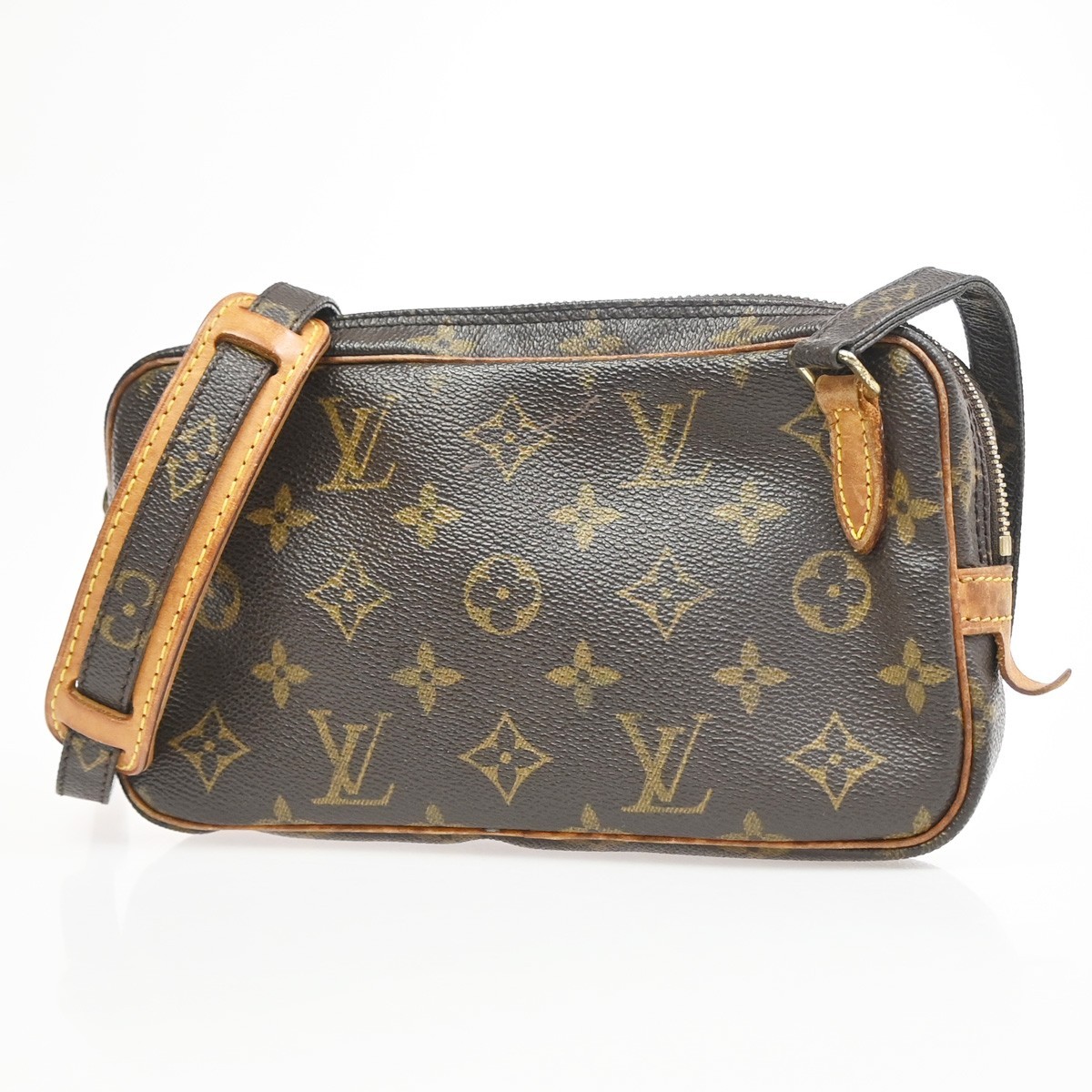 Louis Vuitton Pochette Marly Bandouliere Monogram Canvas Brown Canvas Handbag (Pre-Owned)