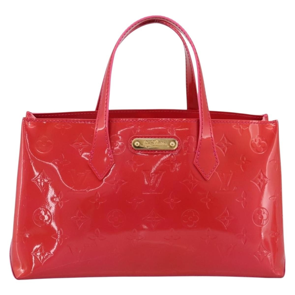 Louis Vuitton Wilshire Monogram Vernis Pink Patent_Leather Handbag (Pre-Owned)
