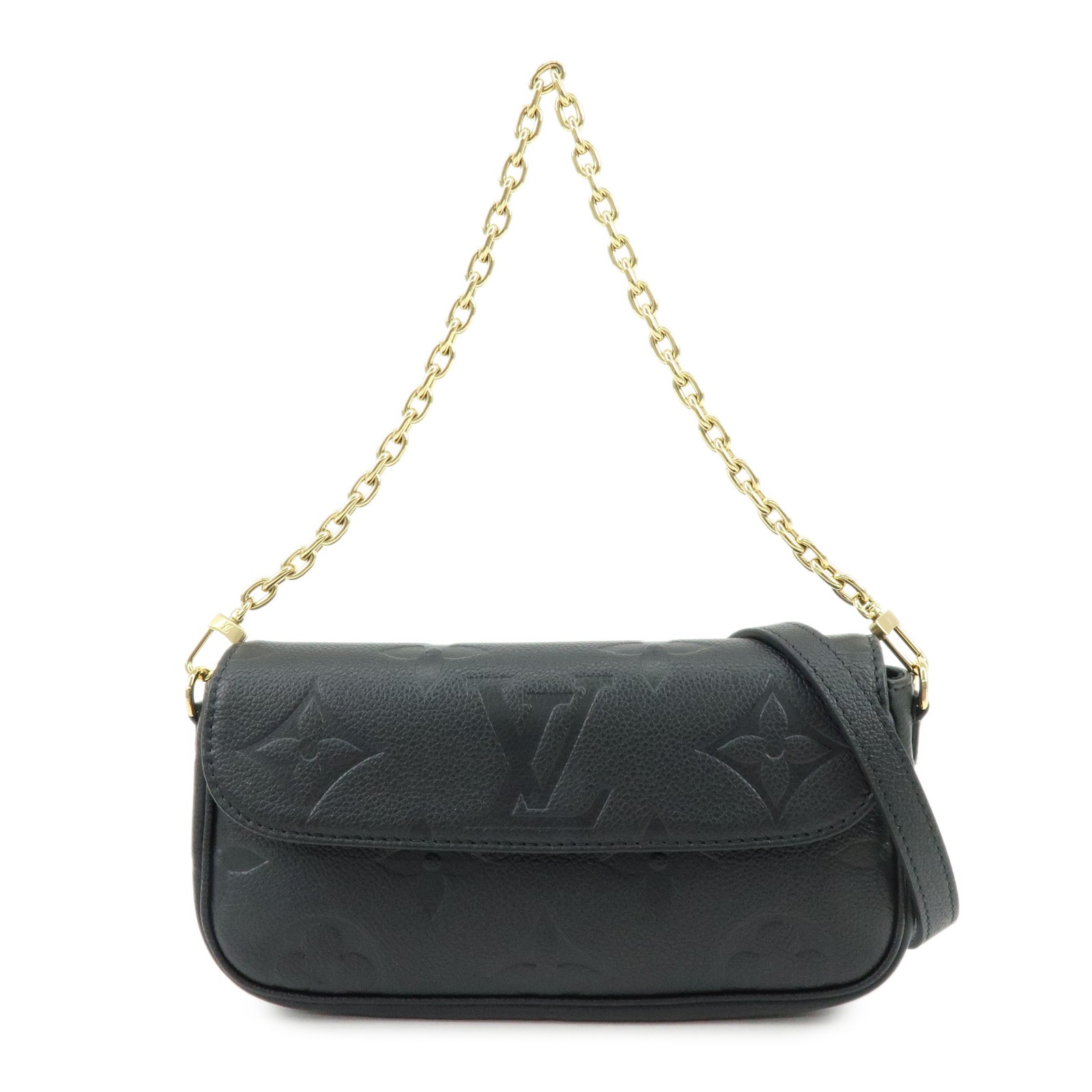 Louis Vuitton Ivy Wallet On Chain Monogram Empreinte Giant Black Leather Crossbody Bag Bag (Pre-Owned)
