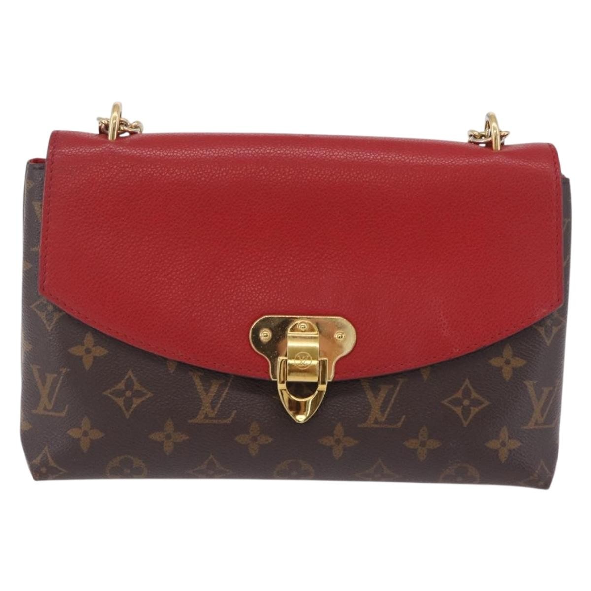 Louis Vuitton Saint Placide Monogram Canvas And Leather Brown Canvas Handbag (Pre-Owned)