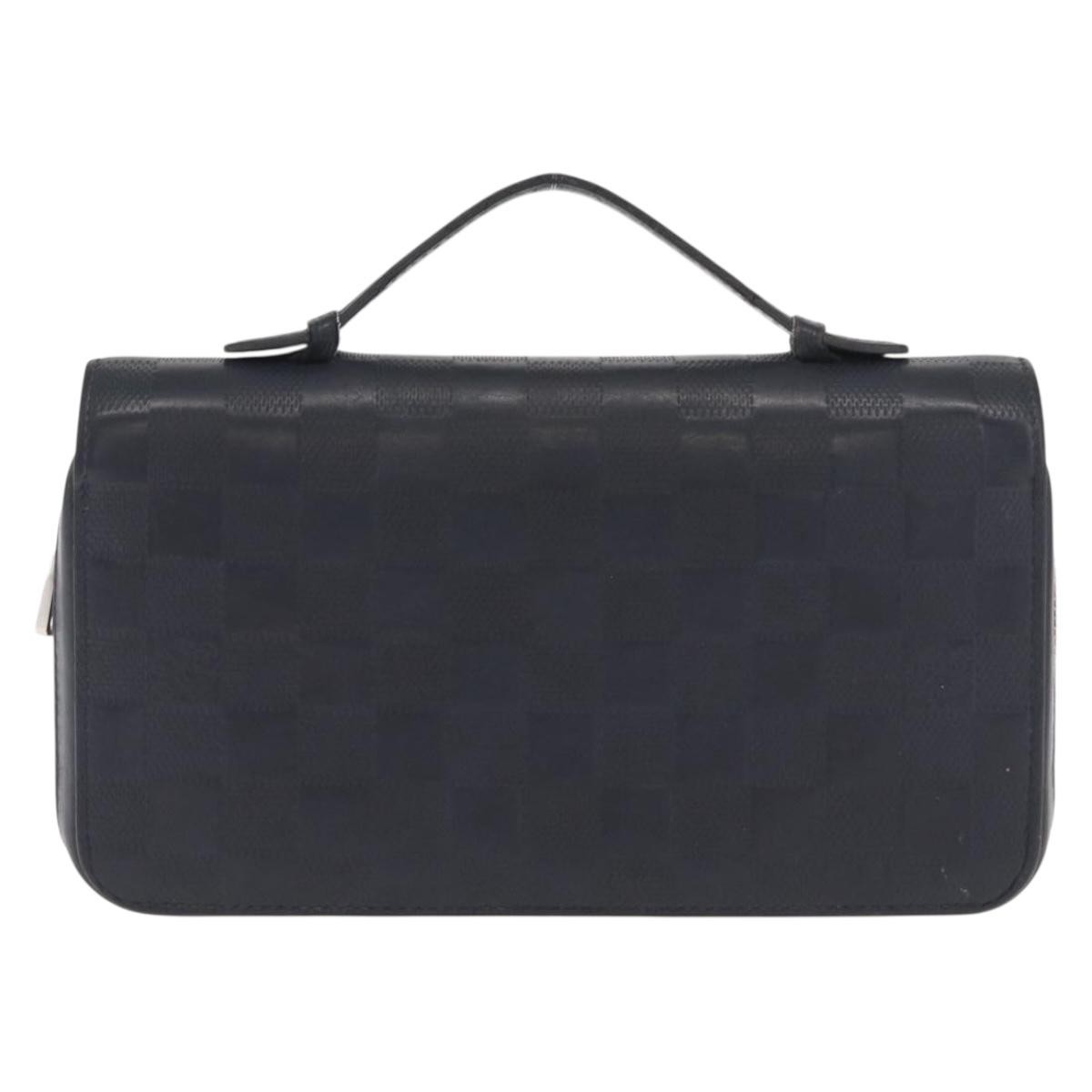 Louis Vuitton Zippy Xl Damier Leather Black Leather Wallets Accessory (Pre-Owned)