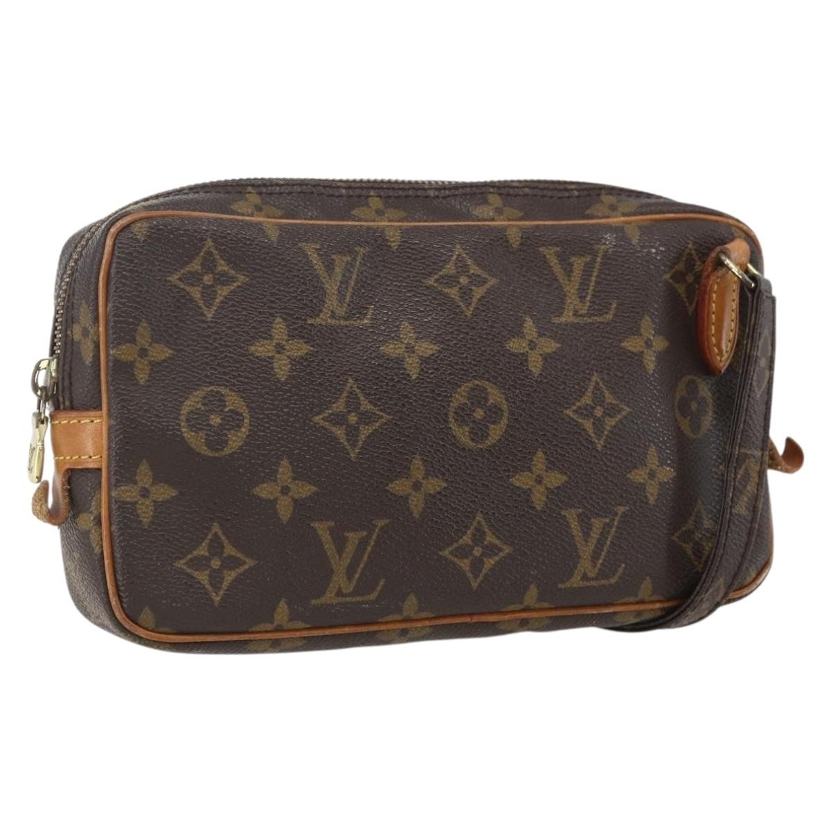 Louis Vuitton Pochette Marly Bandouliere Monogram Canvas Brown Canvas Handbag (Pre-Owned)