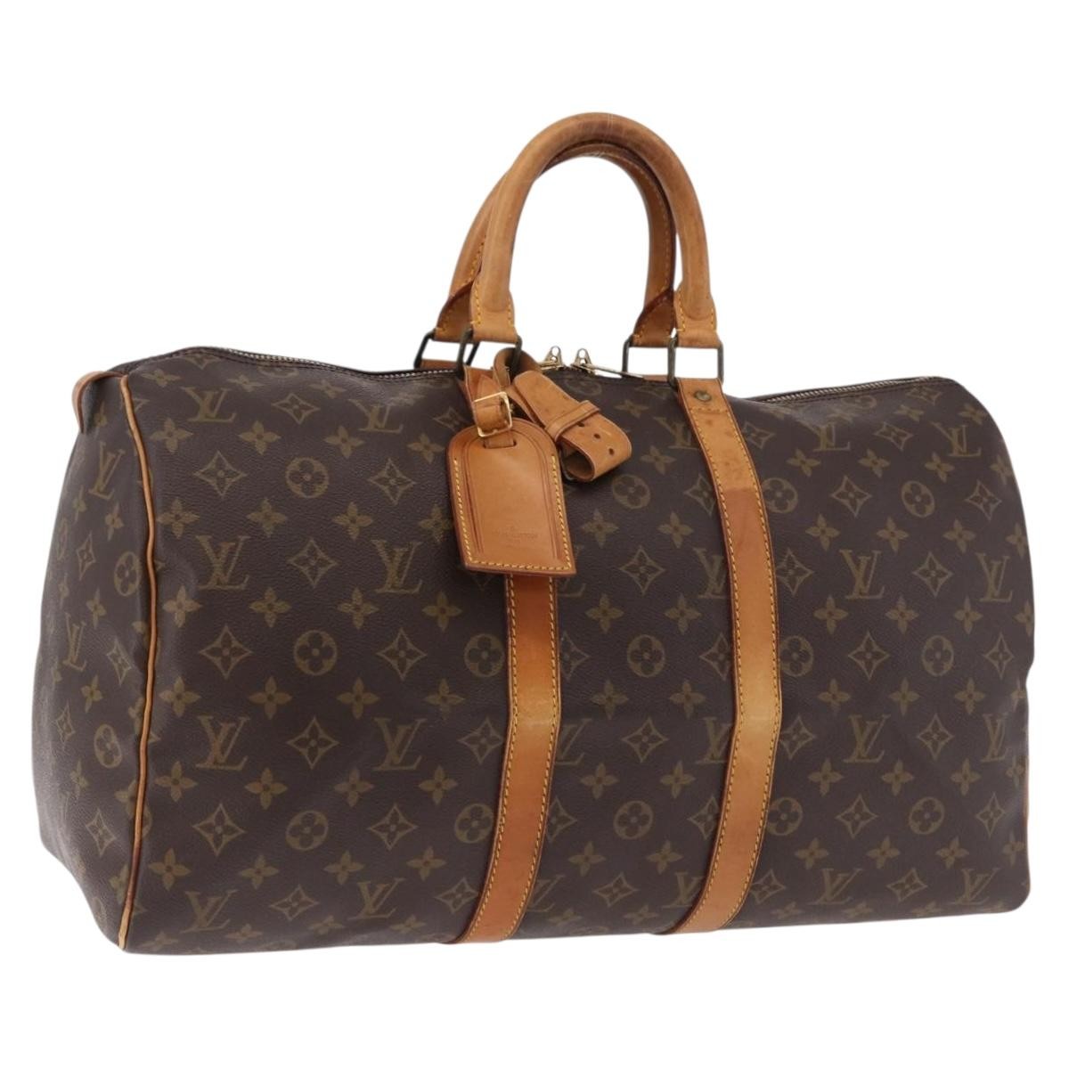 Louis Vuitton Keepall Monogram Canvas Brown Canvas Travel Bag Bag (Pre-Owned)