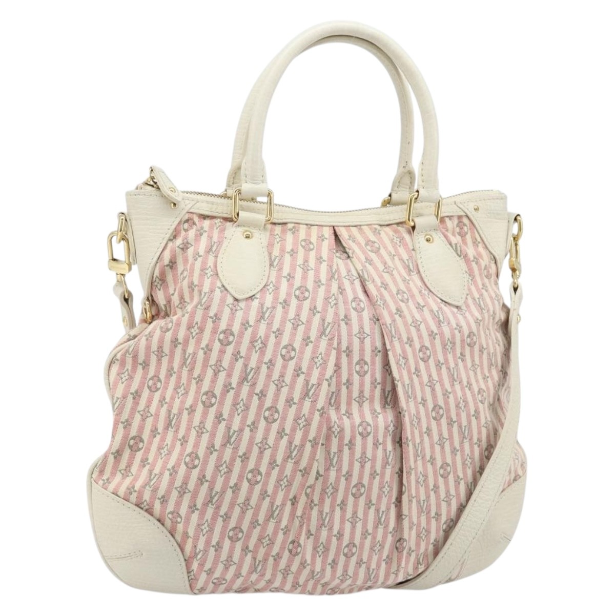 Louis Vuitton Marina Mini Lin Croisette Pink Canvas Handbag (Pre-Owned)